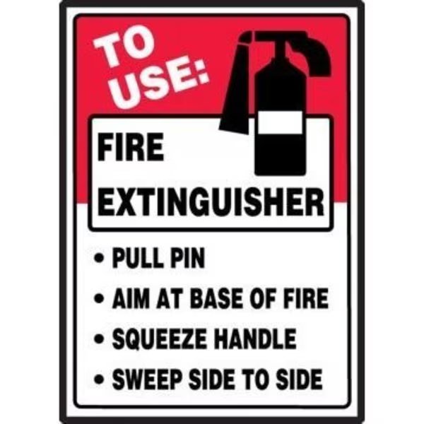SAFETY LABEL TO USE  FIRE LFXG510VSP, Accuform, Mfr#: LFXG510VSP